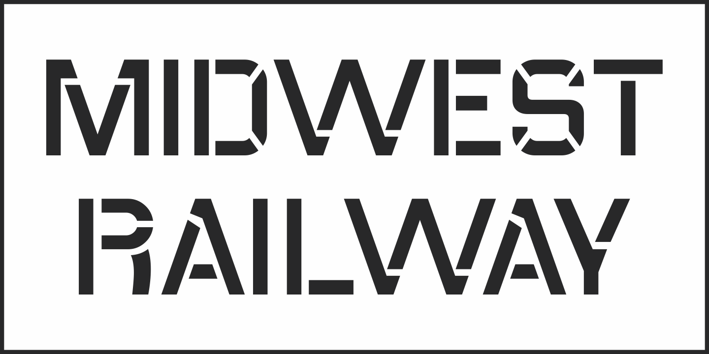 Example font Midwest Railway JNL #5